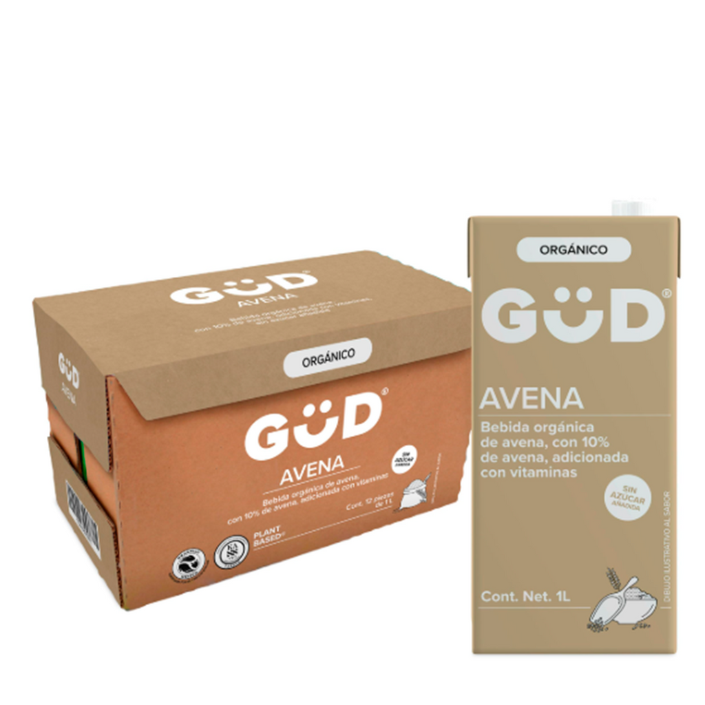 Leche Avena Organica GUD 1 lt C/12 Pz