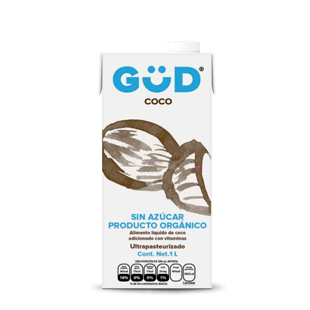 Leche Coco Sin Azucar GUD 1 lt C/12 Pz