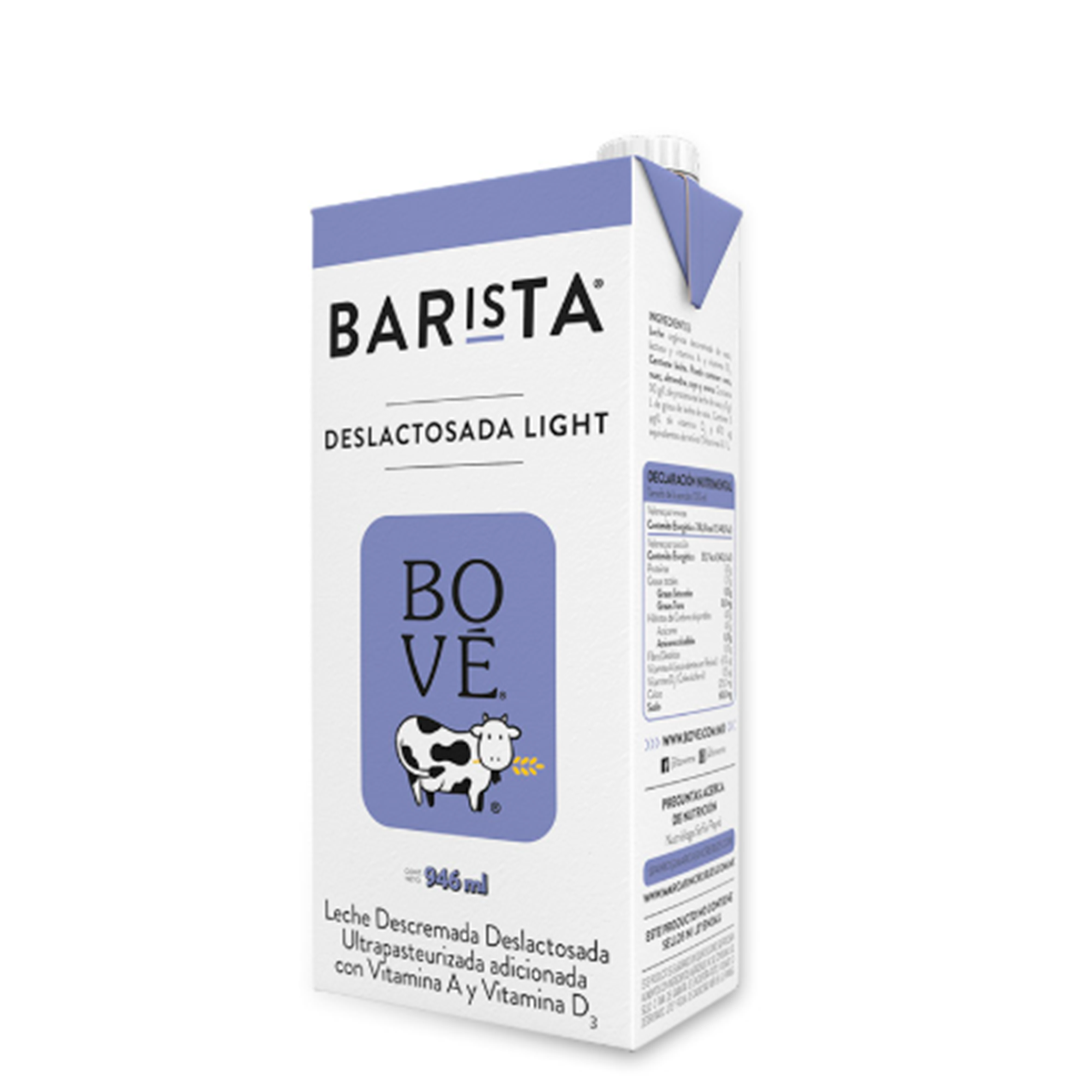 Leche Deslactosada Ligth Bove 1 Lt C/12 Pz
