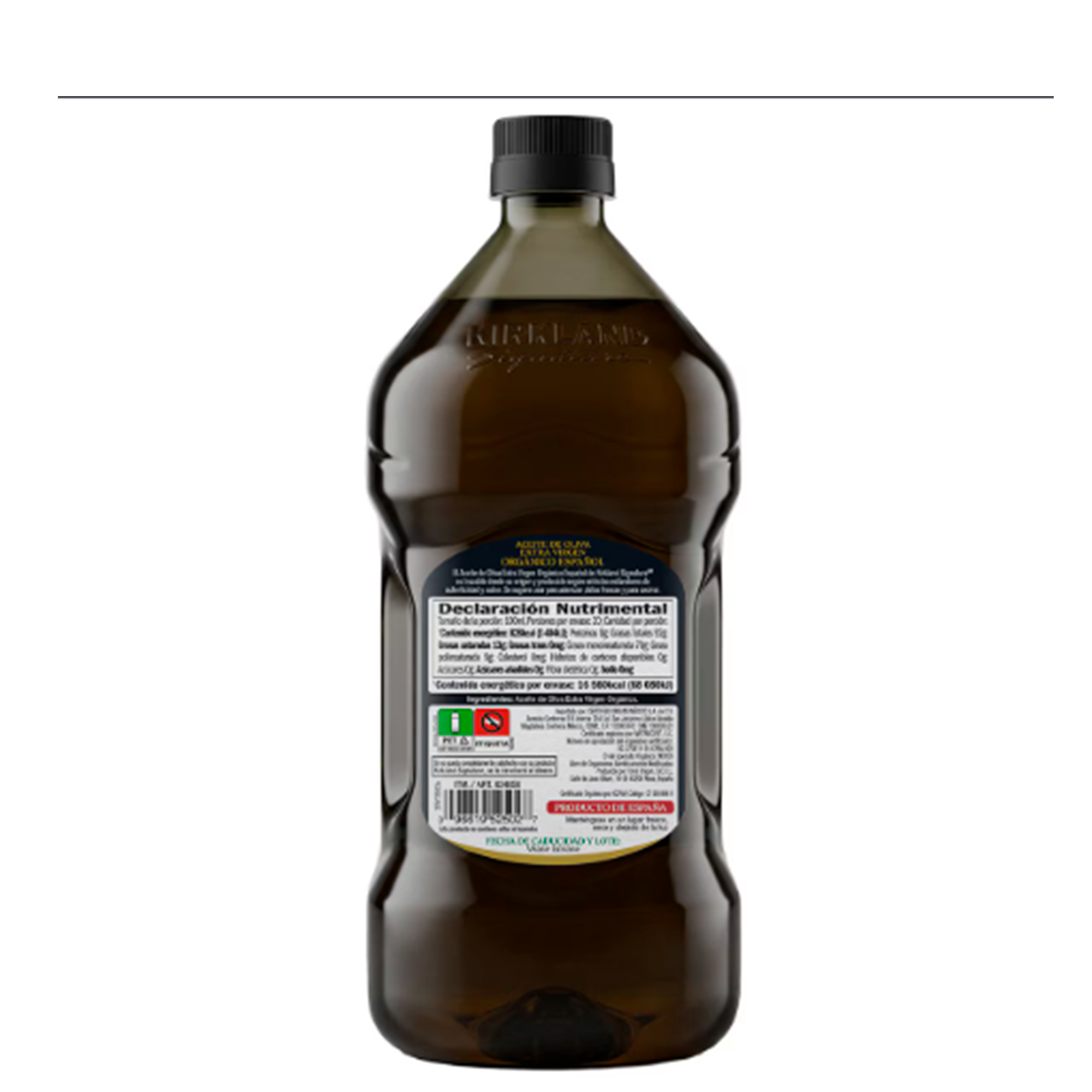 Aceite de Oliva Extra Virgen Organico Kirkland 2 Lt