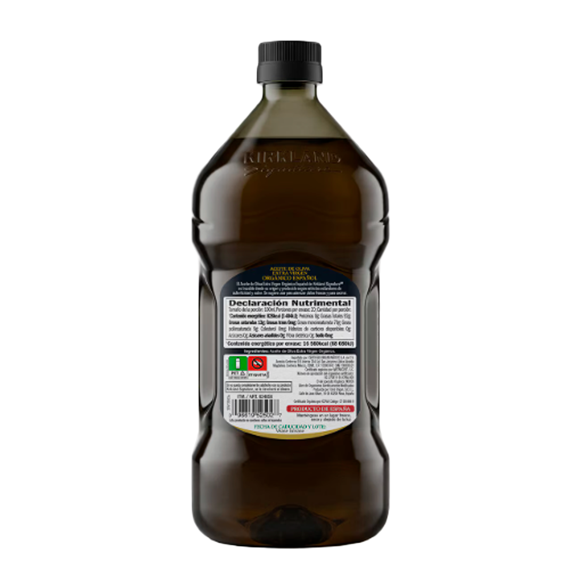 Aceite de Oliva Extra Virgen Organico Kirkland 2 Lt