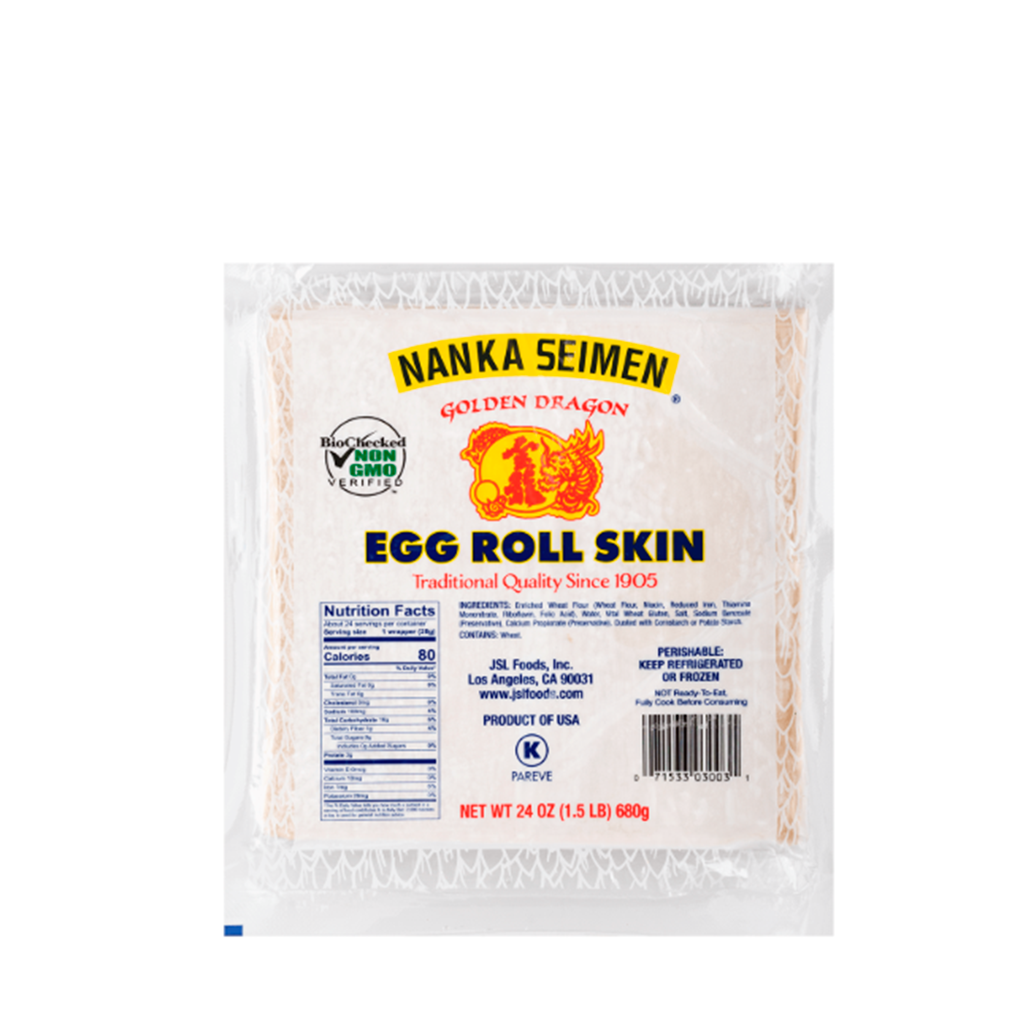 Pasta Egg Roll Golen Dragon 680 grs