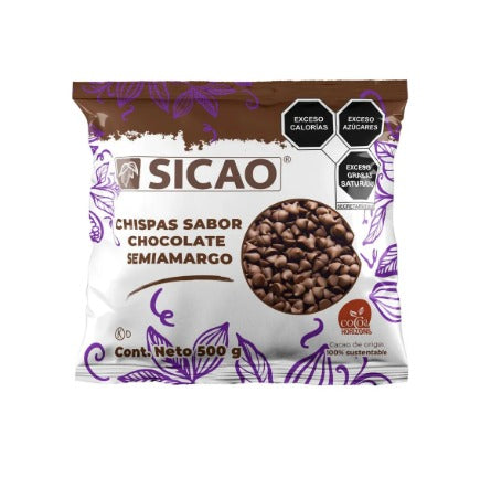 Chispas sabor chocolate semiamargo 52% Sicao
